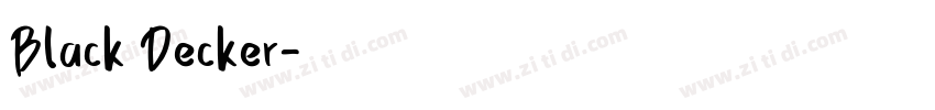 Black Decker字体转换 Black Decker字体转换